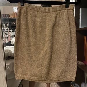 VINTAGE Jeanne Pierre Gold Shimmer Skirt